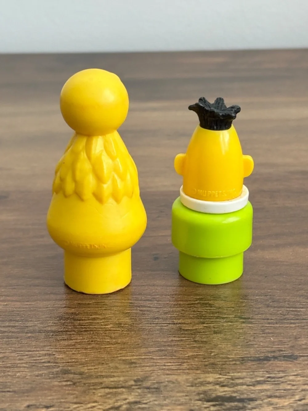 VINTAGE Fisher Price Little People Sesame Street Bert & Big Bird Figures 1970's